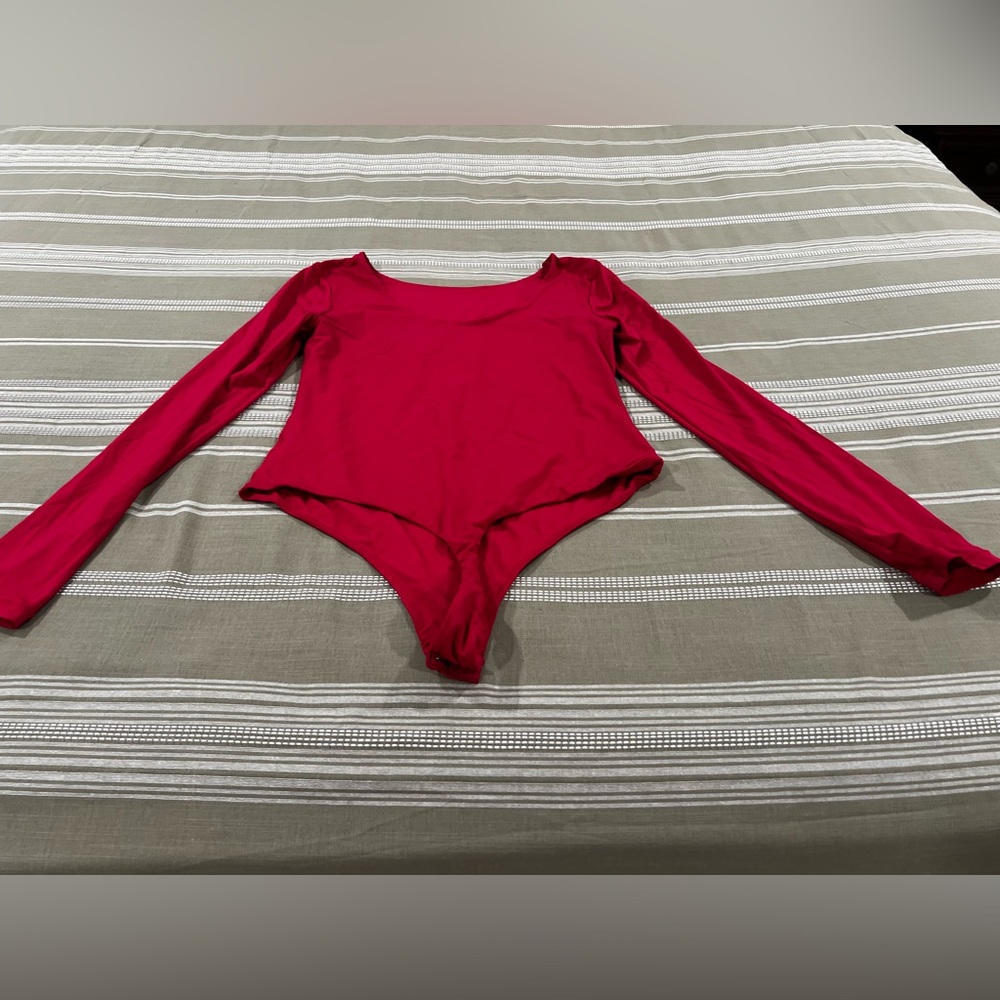 Aeropostale Long-Sleeve Red Bodysuit